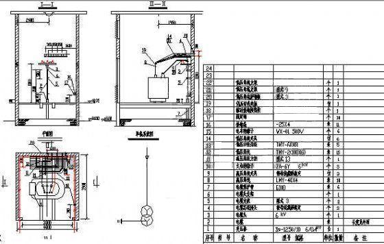 變壓器室內安裝圖